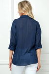 OVERSIZE SHEER BUTTON DOWN TOP