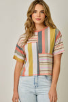 MIXED STRIPED TEE