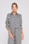 WAVY PRINT BUTTON UP SHIRT