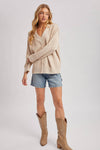 V-NECK KNIT SWEATER