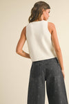 METAL BUTTON KNIT VEST