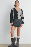 COLOR BLOCK CARDIGAN