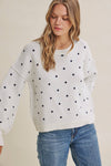 POLKA DOT COTTON SWEATER
