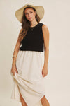 SWEATER MIDI DRESS TIE BACK