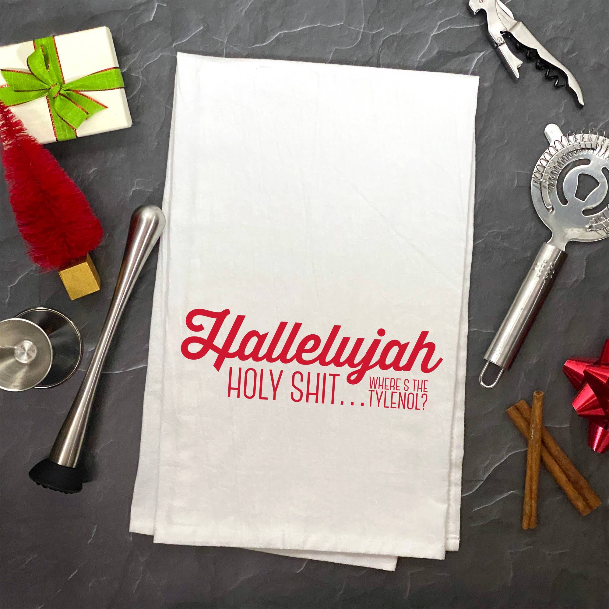 HALLELUJAH HOLY SHIT KITCHEN TOWEL - Thumbnail 3