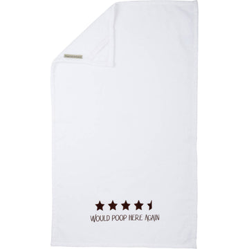 WOULD POOP HERE AGAIN HAND TOWEL