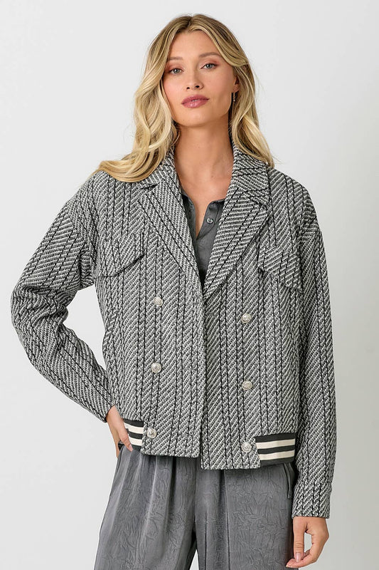 STRIPE BOMBER JACKET