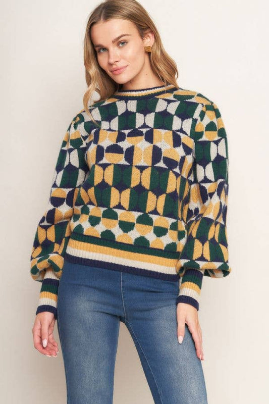 JACQUARD KNIT SWEATER
