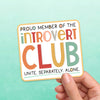 Introvert Club Sticker