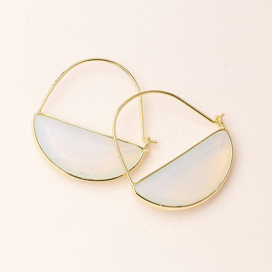 STONE PRISM HOOP GOLD