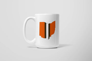 BROWNS STRIPE MUG 15OZ