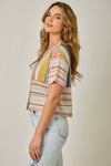 MIXED STRIPED TEE