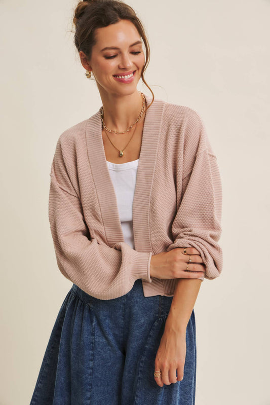 BALLOON SLEEVE CARDIGAN