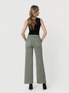 HIGH RISE SAGE DOUBLE BUTTON