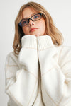 CHECKERED KNIT SWEATER