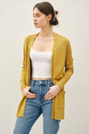 OPEN FRONT ESSENTIAL CARDIGAN