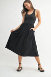 BREEZE EASE RIB TANK MIDI DRESS
