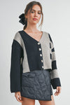 COLOR BLOCK CARDIGAN