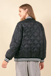 QUILTED OPEN CARDIGAN