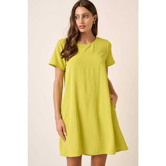 AIRFLOW SHORT SLEEVE SHIFT DRESS