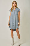 FLUTTER SLEEVE DRESS
