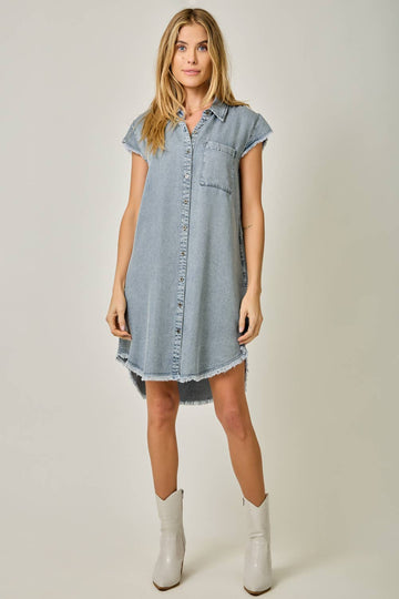FLUTTER SLEEVE DRESS