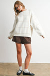 CHECKERED KNIT SWEATER