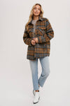 BRUSHED FLANNEL PLAID SHACKET