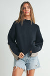 TWO TONED TURTLENECK SWEATER