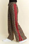 LEOPARD TROUSER RED PANEL