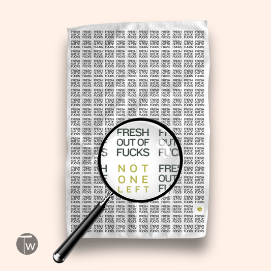 PLEASE LEAVE BY 9 TEA TOWEL