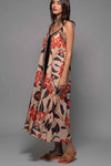 BOLD FLORAL A-LINE DRESS