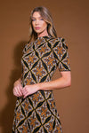 JACQUARD SWEATER MIDI DRESS