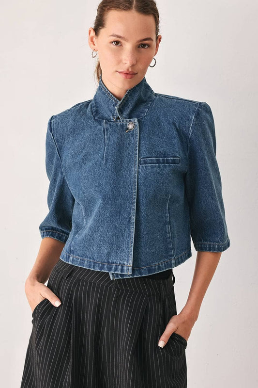 DENIM CROP JACKET