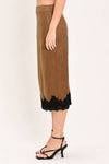 FAUX SUEDE SKIRT