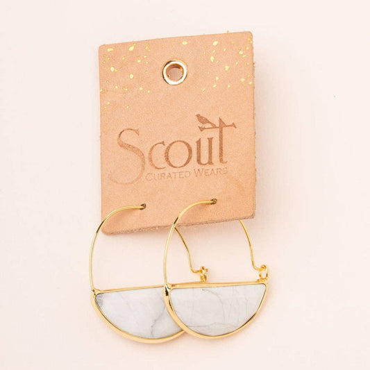 STONE PRISM HOOP GOLD