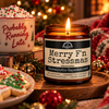 MERRY F'N STRESSMAS CANDLE
