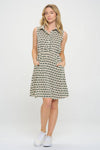 BLACK CAT PRINT DRESS