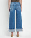 HIGH RISE CUFFED WIDE JEANS