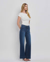 HIGH RISE PATCH POCKET JEANS