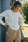 POLKA DOT COTTON SWEATER