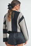 COLOR BLOCK CARDIGAN