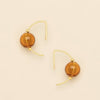 GLASS TOPAZ GOLD EARRINGS