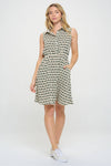 BLACK CAT PRINT DRESS