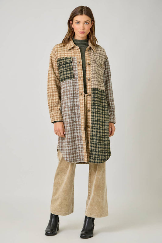 PLAID LONG JACKET
