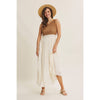 CONTRAST OPEN KNIT MAXI DRESS