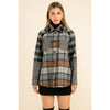 PLAID BUTTON UP JACKET