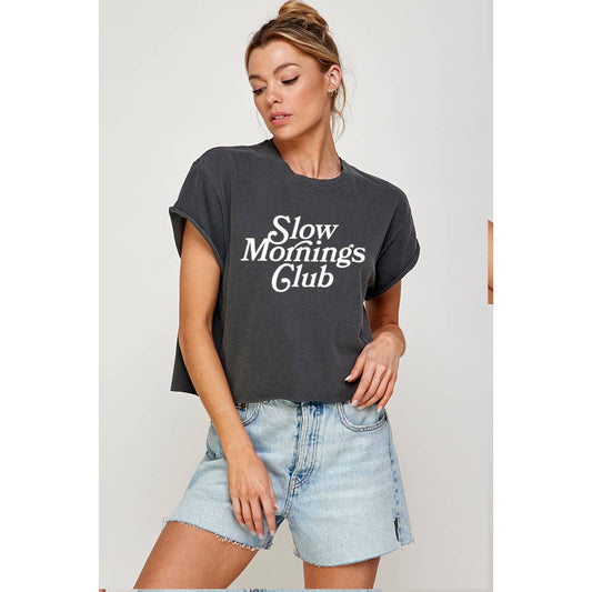 SLOW MORNING CLUB CROP TOP