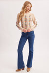 VINTAGE FLORAL KNIT SWEATER