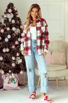 CHRISTMAS PLAID FLANNEL SHACKET
